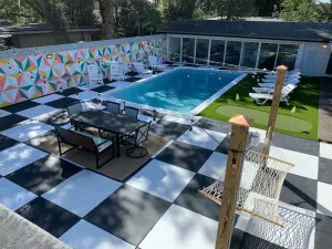Image of Mid-Century Modern (heated) Pool Paradise