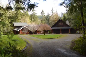 Image of Two Beautiful Log Cabins alongside the Sol Duc River!