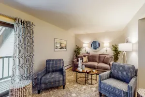 Image of Dog-friendly, 2-story condo at the base of Ascutney with fireplace & balcony