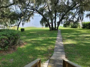 Image of Kingsley Lake Home w wide lawn, dock, central air, 4 kayaks.  Near Camp Blanding