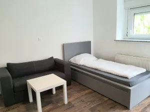 Image of 1-room apartment with kitchenette, large TV and shower\/WC, 20 sqm