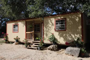 Image of COZY HUNTER'S CABIN IN THE HILL COUNTRY with detached bathroom