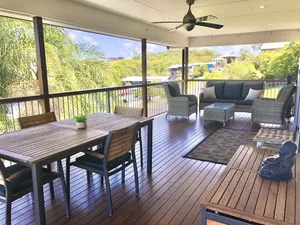 Image of 4 bedroom home with 180 degree ocean and township views. Walk to beach and shops