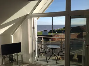 Image of Beautiful apartment, sea view from the balcony, vaulted ceilings,  well equipped