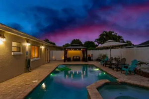 Image of Sun Coast Paradise: Fenced Terrace w\/ Pool, Spa. Gourmet Kitchen\/Game Room Pets OK