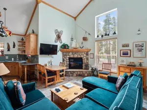 Image of 2BR Mountain Cabin w\/ Loft: View, Loft, Fireplace