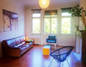 Image of Bright and huge, trendy and arty, quiet and charming appartment, viewing the parc.