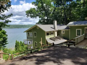 Image of Beautiful Ithaca Lake House with Spectacular Views, Private Beach & Docks