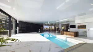 Image of VILLA Sea view, 50 M beach, private indoor pool 28°C, sauna, hammam, 2 spas