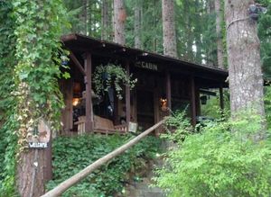 Image of Unique Cabin in the Woods Near Mount St. Helens