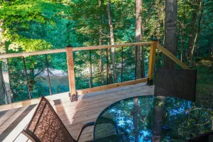 Image of Creek View, Covered Decks & Private Hot Tub, Woods, Peaceful, Wildlife!