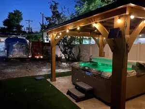 Image of 1959 Airstream Shiny Tiny Home Experience- Hot Tub