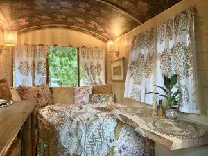Image of Stay in a gorgeous, vintage, very elegant, warm, cosy & characterful Gypsy Wagon