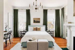 Image of Designer Retreat in Quaint Historic District w Front Porch Dining under the oaks