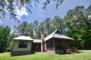 Image of A quiet peaceful  getaway that is surrounded by beautiful trees and  wild life.