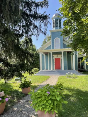 Image of Charming former church near the Hudson w\/ hot tub. A tranquil retreat.
