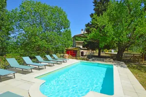 Image of Former Ardèchoise farmhouse 12\/14p 6 bdrms Private heated swimming pool not overlooked