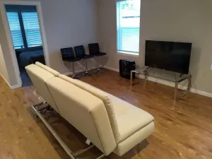 Image of ⁂ Memory Foam Bed, Blackout Curtains & Smart TV