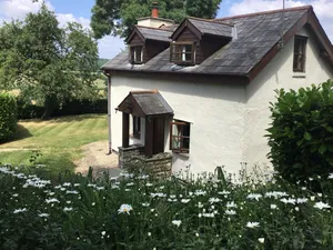 Image of 18th century stone cottage in the beautiful Usk valley
