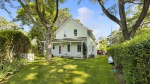 Image of Eclectic and colorful home with a private yard close to town in Sag Harbor.