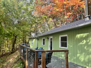 Image of Cabin in the woods with a hot tub