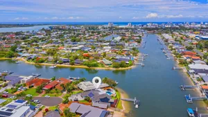 Image of 4 bedroom with large water frontage and pool, reverse air conditioning