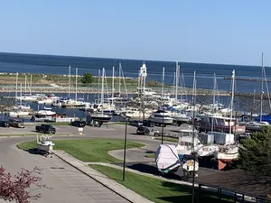 Image of Stunning marina & Lake Michigan views, walking distance to downtown!