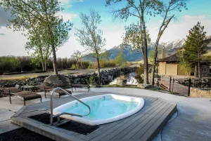 Image of Hot Springs & Pool. By Mountains. Historic Resort