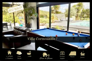Image of VILLA CORNOUAILLE Swimming pool, Jacuzzi, Sauna, 2-8 PERSONS