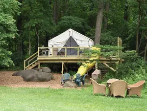 Image of Philly Glamping Tree House w\/ Hot Tub & Electric