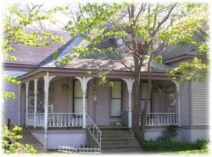 Image of Historic Cottage with Backyard Pond