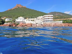 Image of WATERFRONT, APT. 55m² SEA VIEW + SOUTH TERRACE-GARDEN of 40m² + SWIMMING POOL