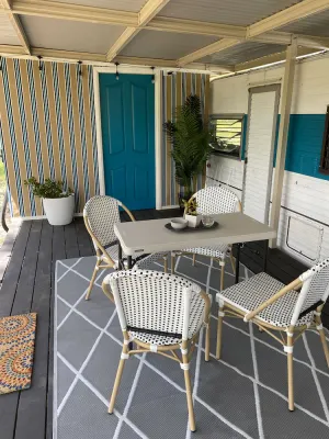 Image of Alice & Elvis, Crescent Head, Retro Caravans with Deck, Bathroom & Outdoor Bath in a Bush Setting near the Beach