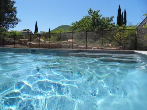 Image of cottage in southern Ardèche with swimming pool (4 X 8) on large enclosed land (4000m)