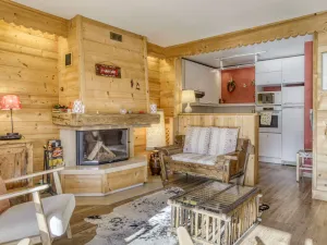 Image of Appartement à Megève, 3 chambres, proche centre, piscine, tennis, cheminée, parking, classé 3 étoiles - FR-1-453-139