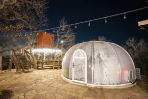 Image of New Modern Lux Cabin Hot Tub FirePit Games