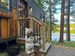 Image of Tiny Pine Lakefront Cabin with Dock, Fire Pit & BBQ