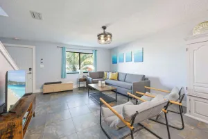 Image of Cocoa Beach Retreat Steps from Sand w Private Backyard & Hammock