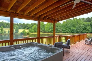 Image of Luxury Modern A-Frame Lodge on 25 Acres Lakeside Retreat & Hot Tub Oasis