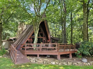 Image of Private Cabin with Lake & Mountain Views on 10 Acres - Near Resorts - Book Now!