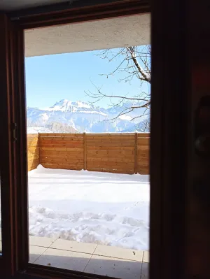 Image of Old farmhouse, mountain view