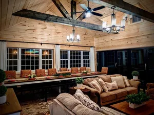 Image of Waterfront, rustic resort like farmhouse with pool