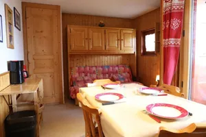 Image of 200m from shops, floor -1, balcony, tv, ski locker, 23m², Aussois