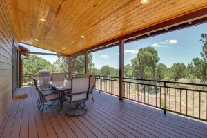 Image of Deck & Mtn Views: Sunlit Heber Family Cabin