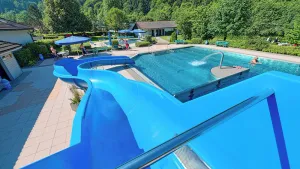 Image of Family vacation & outdoor pool & national park.