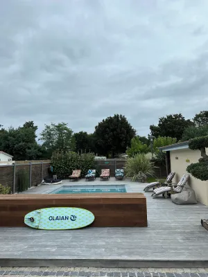 Image of Maison avec piscine chauffée entre océan et bassin