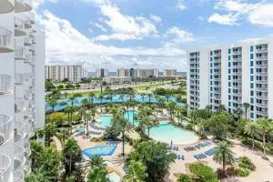 Image of New Palms Listing! 2 King Masters~Lagoon Pool~Partial Gulf Views~Updated Unit!