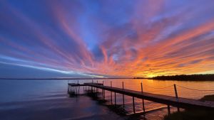 Image of Newly Built Waterfront Lakehouse w\/Private Pier