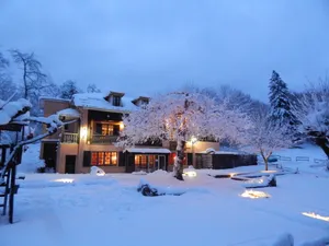 Image of Large 19th century mountain house in fenced park, Pyrénées Emotions