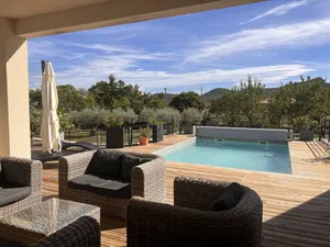 Image of Villa Sud Ardèche Les Vans Haut Standing south facing, private pool, garden with trees